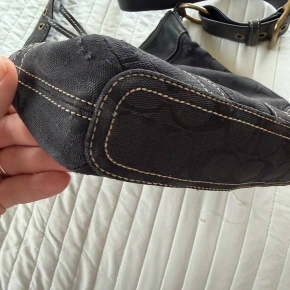 Coach Black Interior Bag with Gold Accents - Picture 9 of 11